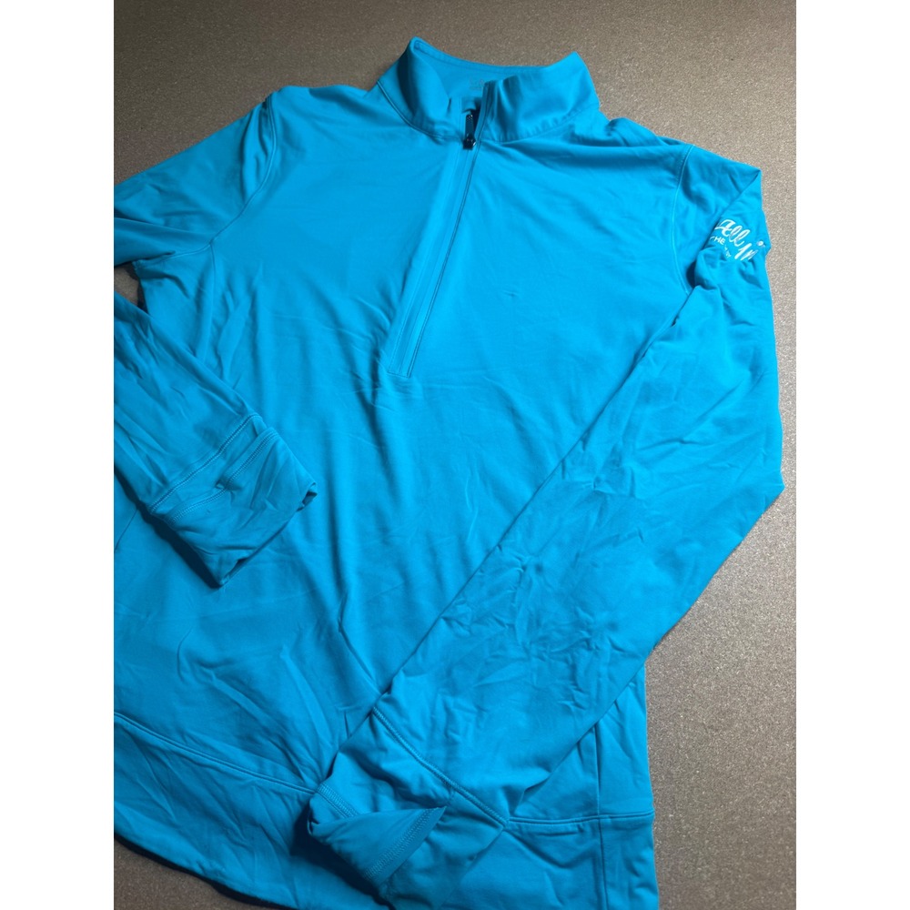Greyson Clothiers Womens XL 1/4 Zip Pullover Blue All In The Hay Golf Activewear